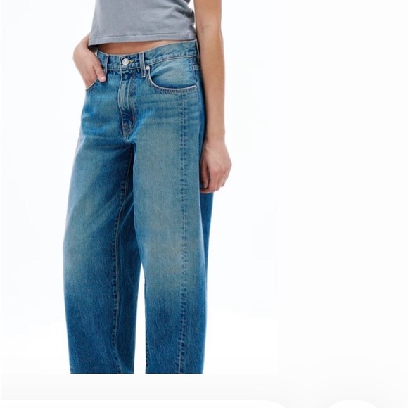 NWT SLVRLAKE Jackson No Side Seam Leg Fever Pitch Wash - Picture 2 of 8